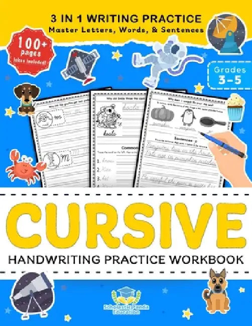 Cursive Handwriting Practice Workbook for 3rd 4th 5th Graders: Cursive Letter Tracing Book, Cursive Handwriting Workbook for Kids to Master Letters, W by Panda Education, Scholastic