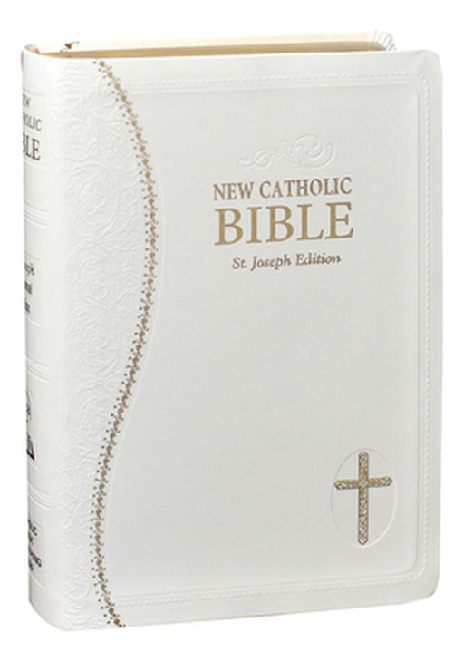New Catholic Bible Med. Print Dura Lux (White) by Catholic Book Publishing Corp