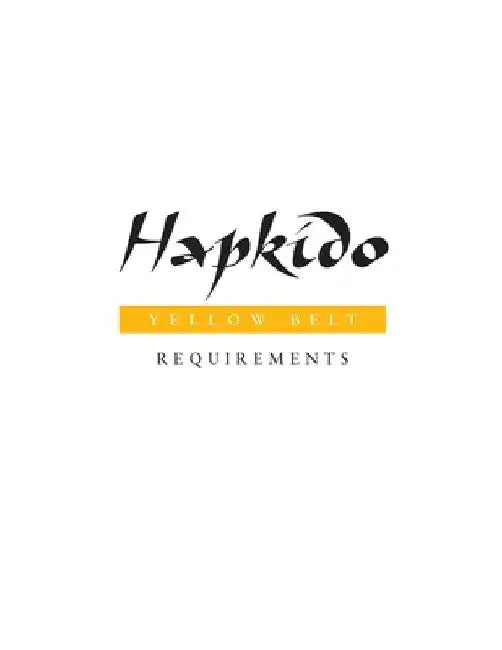Hapkido: Yellow Belt Requirements by Marc Tedeschi