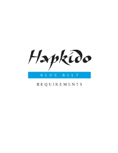 Hapkido: Blue Belt Requirements by Marc Tedeschi