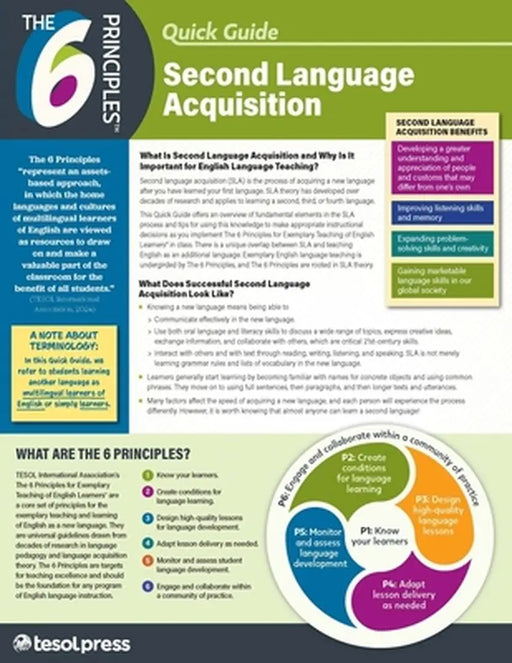 The 6 Principles Quick Guide for Second Language Acquisition (Pack of 10) by Helene Becker