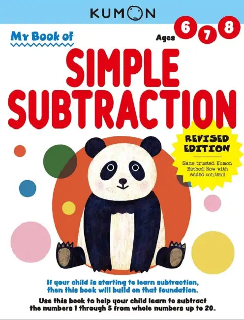 My Book of Simple Subtraction by Kumon Publishing