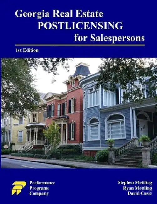Georgia Real Estate Postlicensing for Salespersons by Stephen Mettling