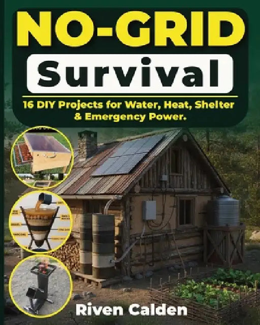No-grid Survival: 16 DIY Projects for Water, Heat, Shelter, & Emergency Power. by Riven Calder