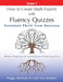 How to Create Math Experts with Fluency Quizzes Grade 1: Constant Thrill from Success by Peggy McLean