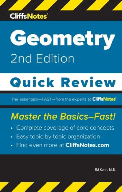 CliffsNotes Geometry: Quick Review by Ed Kohn