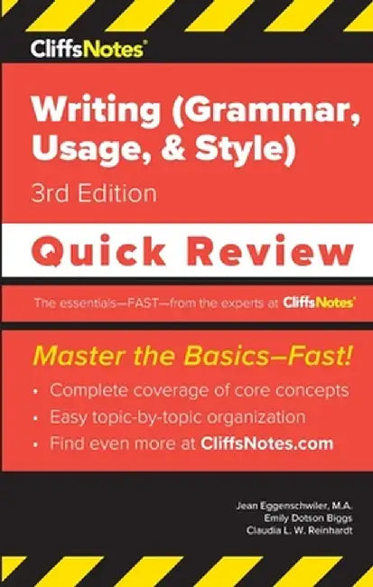CliffsNotes Writing (Grammar, Usage, and Style): Quick Review by Jean Eggenschwiler