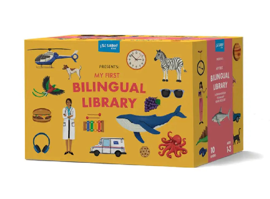 My First Bilingual Library: A Spanish-English Vocabulary Board Book Set of Colors, Numbers, Animals, Abcs, and More by Mike Alfaro