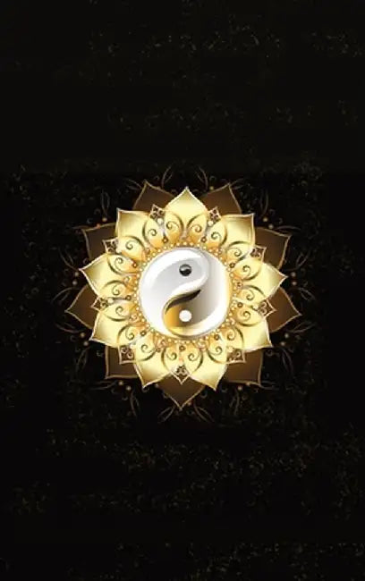 Glowing Golden Ring Yang-Yang Lotus Flower Diary, Journal, and/or Notebook: Perfect for Fans of Astrology, Dark Magic, Fantasy, Mindfulness, Occult, P by Mina Charles
