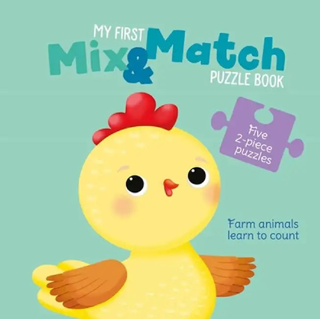 My First Mix & Match Puzzle Book Farm Animals Learn to Count by Little Genius Books