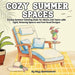 Cozy Summer Spaces: A Cozy Summer Coloring Book for Adults and Teens with Light, Relaxing Spaces and Feel-Good Designs by Abyy Sparklewood