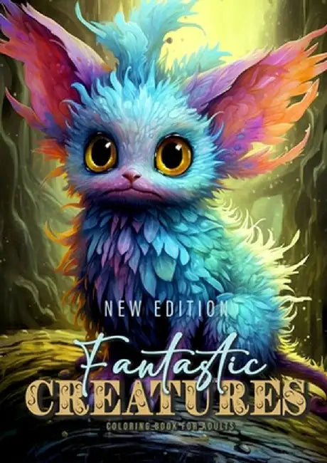 Fantastic Creatures Coloring Book for Adults New Edition: cute Creatures Coloring Book Grayscale cute Monsters Coloring Book for Adults Fantasy Beasts by Monsoon Publishing