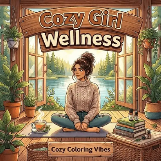 Cozy Girl Wellness: Coloring Book for Stress Relief & Mindfulness Easy Bold Line Designs of Floral, Botanical, Greenhouse, Cottage Yard & Backyard Nat by Cozy Coloring Vibes