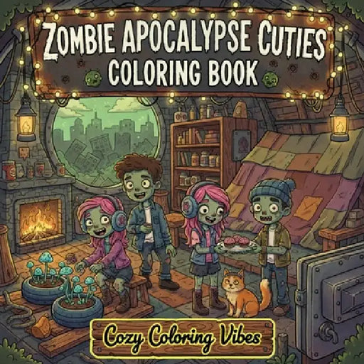 Zombie Apocalypse Cuties Coloring Book: Daily Relaxation Activities & Easy Bold Line Designs for Stress Relief & Mindfulness Cute Undead Characters & by Cozy Coloring Vibes