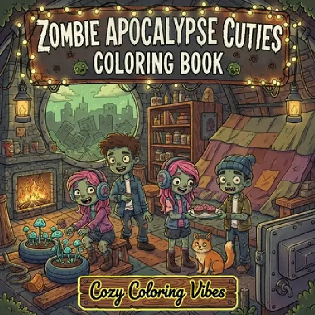 Zombie Apocalypse Cuties Coloring Book: Daily Relaxation Activities & Easy Bold Line Designs for Stress Relief & Mindfulness Cute Undead Characters & by Cozy Coloring Vibes