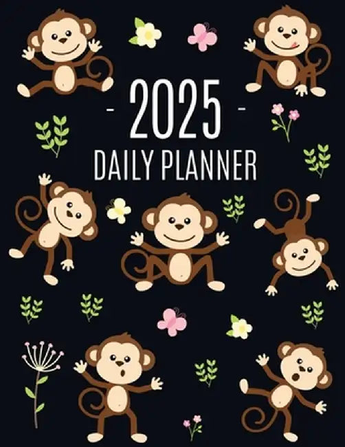 Monkey Planner 2025: Cute Year Organizer with Adorable Apes For an Easy Overview of All Your Appointments! Jungle Animal Scheduler: January by Pimpom Pretty Press