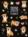 Bulldog Planner 2026: Beautiful Dog Organizer: January-December (12 Months) Cute Agenda With Puppy, Butterflies & Flowers by Press, Happy Oak Tree