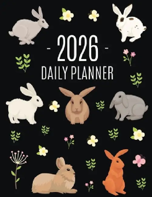 Rabbit Planner 2026: Cute Year Organizer with Bunnies: For an Easy Overview of All Your Appointments! Beautiful Hare Scheduler: January-December (12 M by Press, Happy Oak Tree