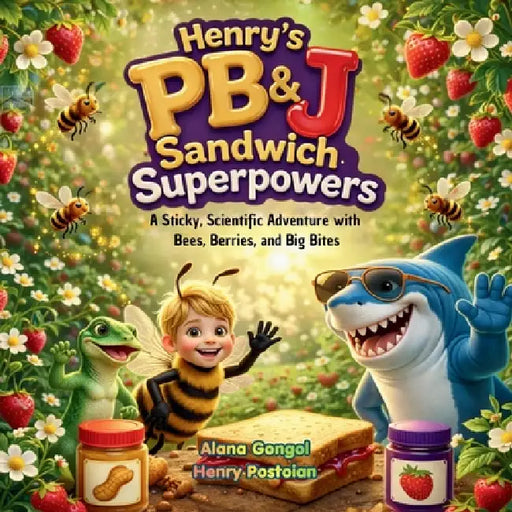 Henry's Peanut Butter & Jelly Sandwich Superpowers: A Sticky, Scientific Adventure with Bees, Berries, and Big Bites by Alana Gongol