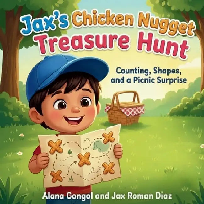 Jax's Chicken Nugget Treasure Hunt: Counting, Shapes, and a Picnic Surprise by Alana Gongol, Jax Roman Diaz