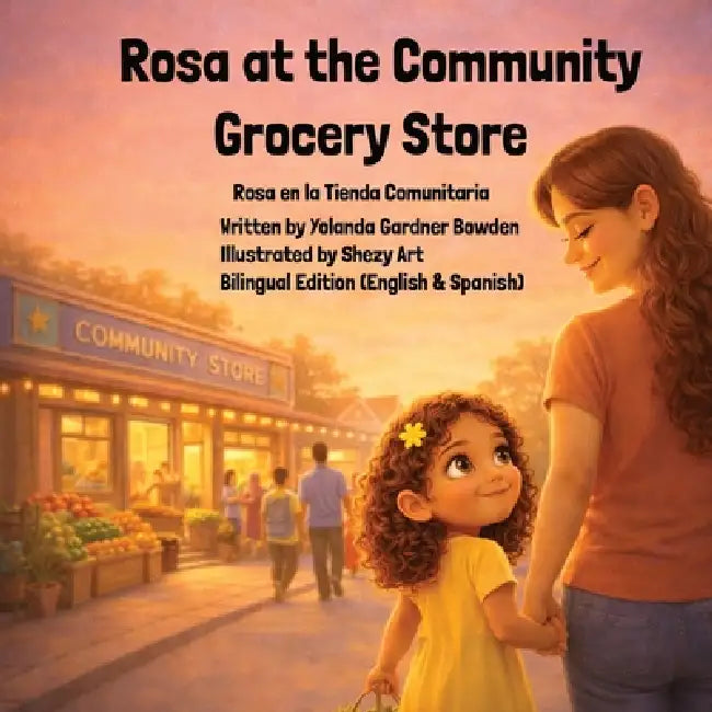 Rosa at the Community Grocery Store Rosa en la Tienda Comunitaria by Yolanda G. Bowden, Shezy Art