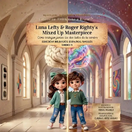 Luna Lefty & Roger Righty's Mixed Up Masterpiece: Cómo trabajan juntos los dos lados de tu cerebro by Maisel McLaula, Maisel McLaula, Claudia E. Ortiz Vásquez