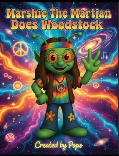 Marshie The Martian Does Woodstock by Jeff Rainey