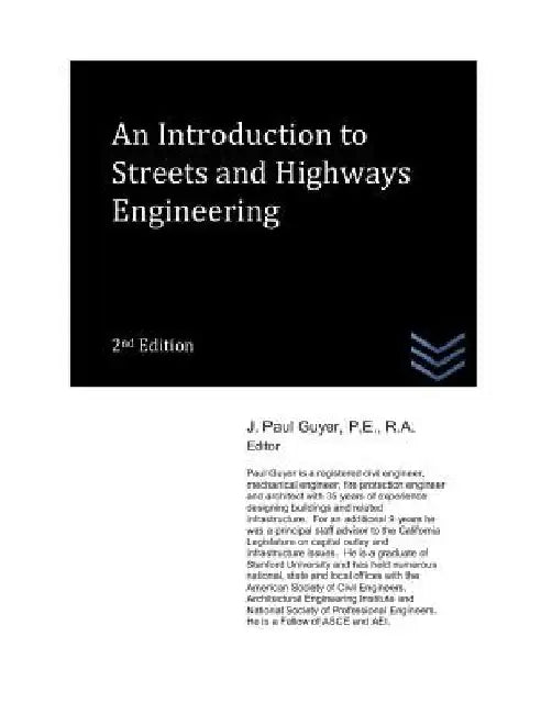 An Introduction to Streets and Highways Engineering by J. Paul Guyer