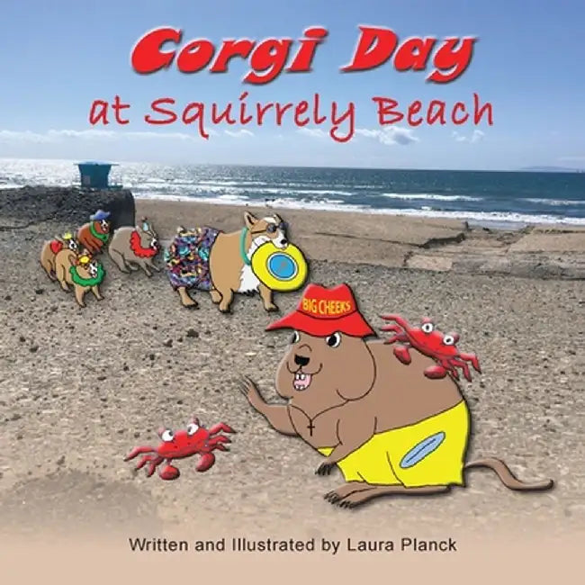 Corgi Day at Squirrely Beach by Laura Planck