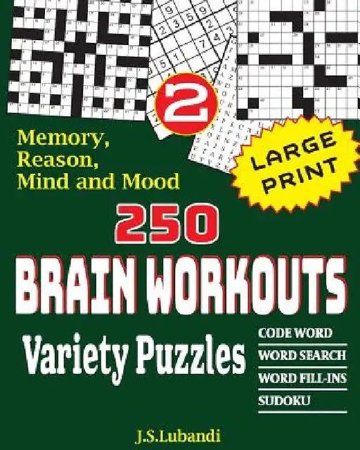 250 Brain Workouts Variety Puzzles by Jaja Media