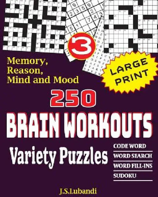 250 Brain Workouts Variety Puzzles by Jaja Media