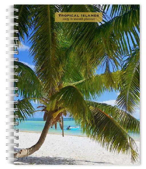 Tropical Islands 2025 6 X 7.75 Inch Spiral-Bound Wire-O Weekly Engagement Planner Calendar New Full-Color Image Every Week by Browntrout