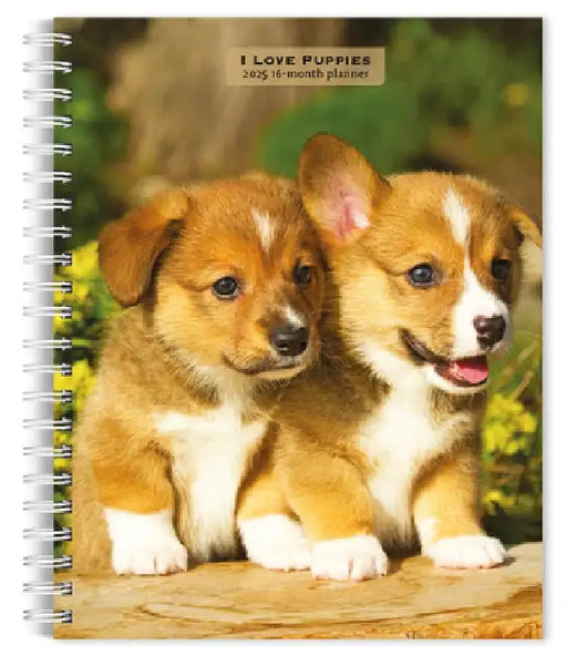 I Love Puppies 2025 6 X 7.75 Inch Spiral-Bound Wire-O Weekly Engagement Planner Calendar New Full-Color Image Every Week by Browntrout