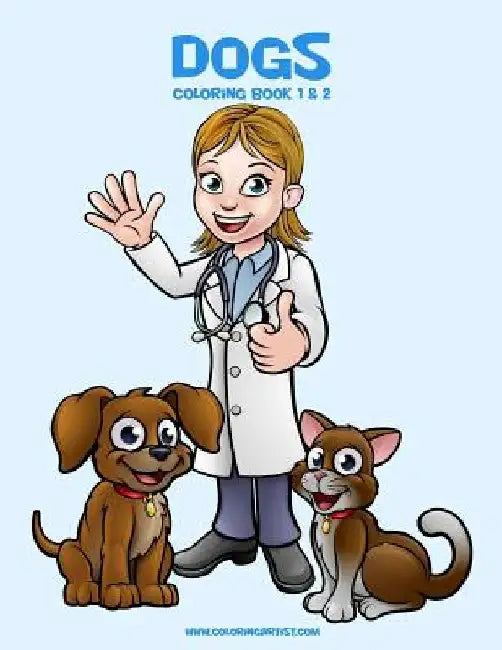 Dogs Coloring Book 1 & 2 by Nick Snels