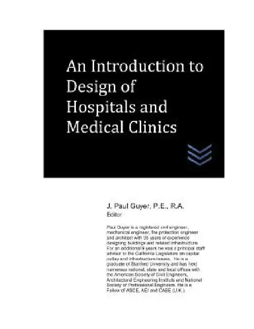 An Introduction to Design of Hospitals and Medical Clinics by J. Paul Guyer
