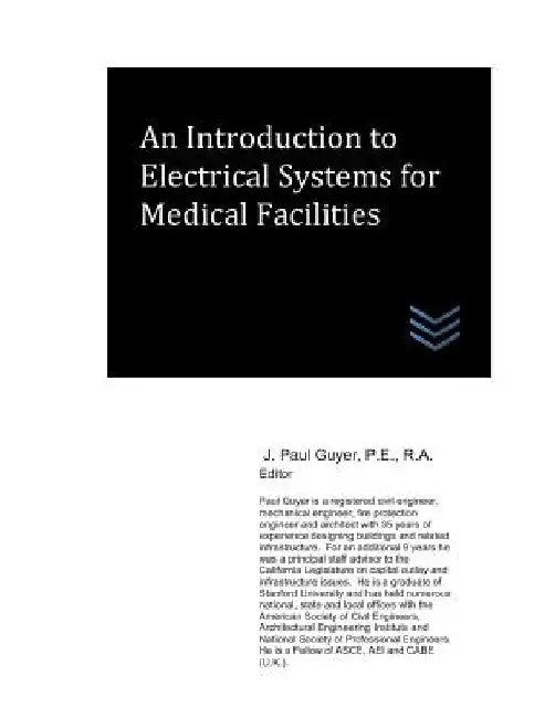 An Introduction to Electrical Systems for Medical Facilities by J. Paul Guyer