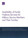 Availability of Family Violence Services for Military Service Members and Their Families by Coreen Farris