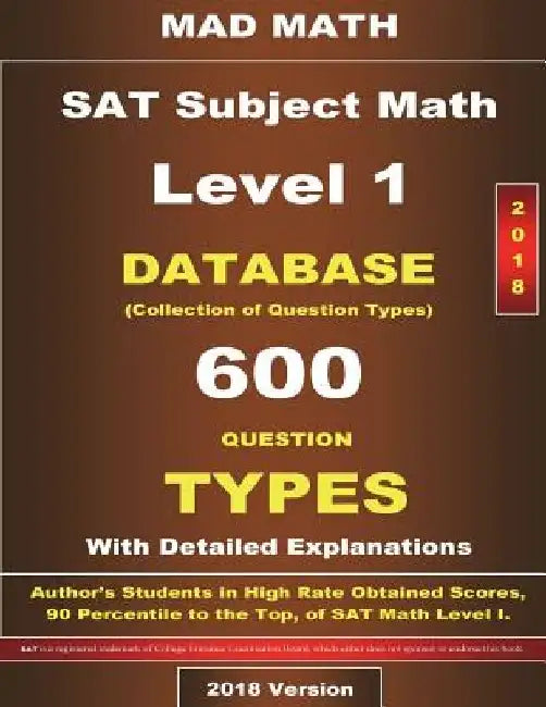 2018 SAT Subject Math Level I Database by John Su