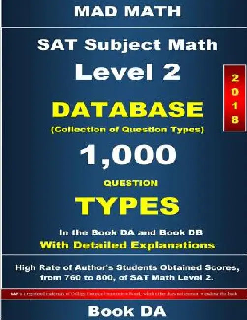 2018 SAT Subject Math Level 2 Book DA by John Su