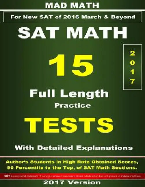 2017 New SAT Math 15 Tests by John Su