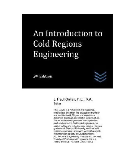 An Introduction to Cold Regions Engineering by J. Paul Guyer
