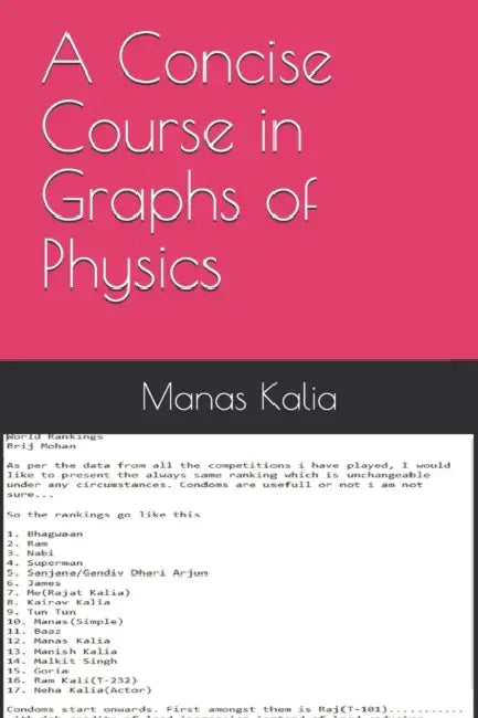 A Concise Course in Graphs of Physics by Suman Gauravsalwan, Permendu Khosa, Royal(6years) Bath(withmalai[nidhi])