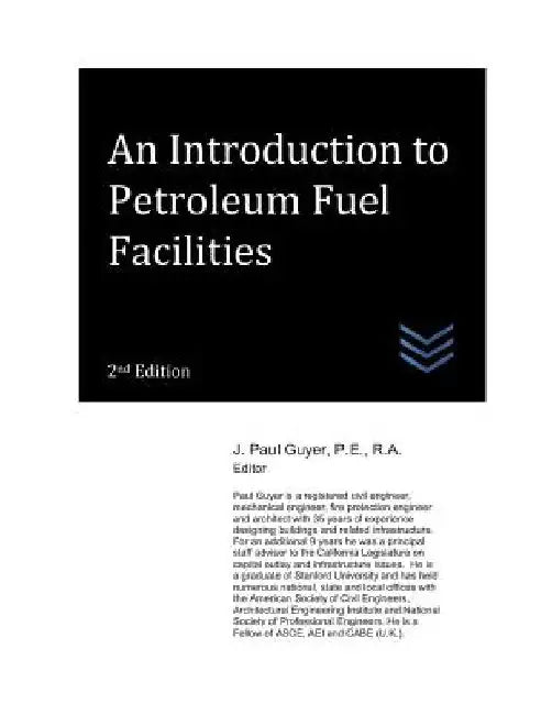 An Introduction to Petroleum Fuel Facilities by J. Paul Guyer
