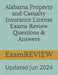 Alabama Property and Casualty Insurance License Exams Review Questions & Answers by Mike Yu