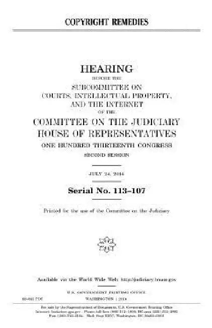 Copyright remedies by United States House of Representatives