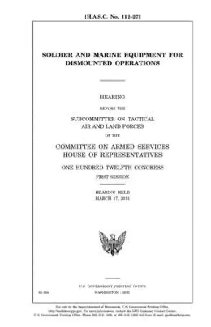 Soldier and marine equipment for dismounted operations by United States House of Representatives