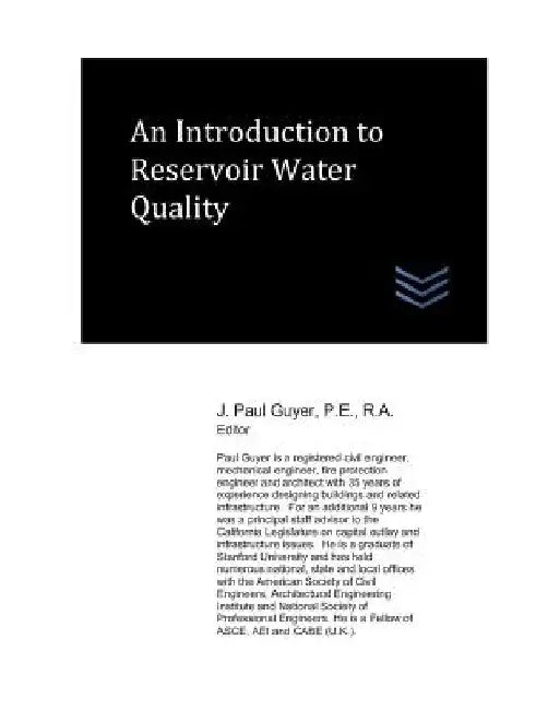 An Introduction to Reservoir Water Quality by J. Paul Guyer