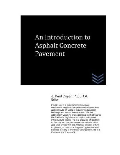 An Introduction to Asphalt Concrete Pavement by J. Paul Guyer