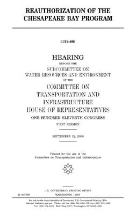 Reauthorization of the Chesapeake Bay Program by United States House of Representatives