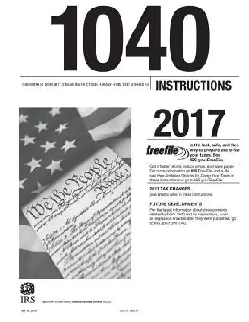 1040 Instructions 2017 by Internal Revenue Service (Irs)
